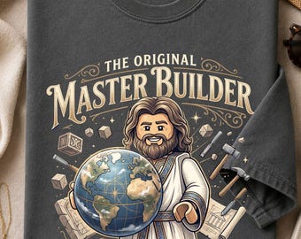 Christian master builder t-shirt, Jesus graphic tee for men, faith shirt, bible verse style, soft cotton unisex, church apparel