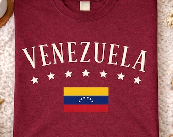 Maglietta Venezuela Maglietta Venezuela alla moda Con Maglietta grafica Venezuela Regalo per la cultura venezuelana Orgoglio Eredità latina Stile sudamericano