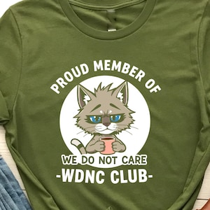 Funny Sarcastic Black Cat Meme T-Shirt, We Do Not Care Cat Graphic Tee, Retro Grumpy Cat Humor Shirt for Men Women, Cute Animal Lover Gift