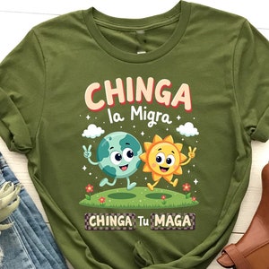 Retro Chinga La Migra Chinga Tu Maga T-Shirt, Political Statement, Latino Pride, Sarcastic Humor Shirt, Protest, Mexican Heritage Design