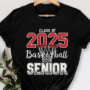 Koszule nocne dla seniorów 2025 Prezenty koszykarskie, Koszulka dla absolwentów koszykówki, Koszulka pasująca do klasy 2025 Senior Basketball, Sporty ukończenia szkoły
