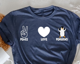 Peace Love Penguins T-Shirt, Penguin Lover Gift, Penguin Lover T Shirt, Cute Penguin, Penguin Toddler, Funny Penguin , Penguin Costume Shirt