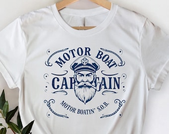 Funny Boat Captain Sailing Gifts for Men, Motor Boat Captain T-Shirt, Pontoon Boating, Lake Day Tee, Funny Boating Gift, Captain's Humor