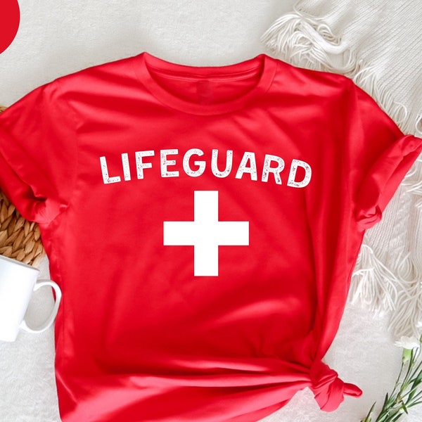 Lifeguard T-Shirt, Certified Red Cross Lifeguard, Gift for Lifeguard, Lifeguard Appreciation Gift Idea, Beach Patrol, First Aid Responder,