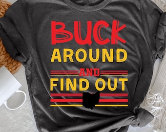 Rolig Ohio-karta T-shirt, rolig Ohio-grafiktröja, rolig statspride-tröja, present till Ohiobor, rolig Buckeye State-tröja