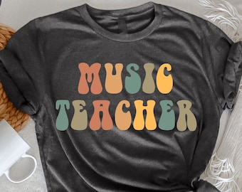 Groovy Music Teacher T-Shirt, Music Lover, Musicians T-Shirt, Funny Musician, Music Teacher Gifts, Gift For Musician, Gift For Music Lover