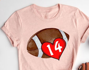Personalized Football Mom Shirt, Custom Football Number Tee, Football Mom Personalized Number Shirt,  Football Mom Personalized Number Shirt