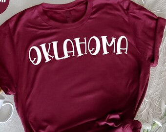 Camisa de Oklahoma, camisa de vacaciones de Oklahoma, regalos de Oklahoma, manga larga de Oklahoma, camiseta de recuerdo de Oklahoma, camisa del estado de Oklahoma
