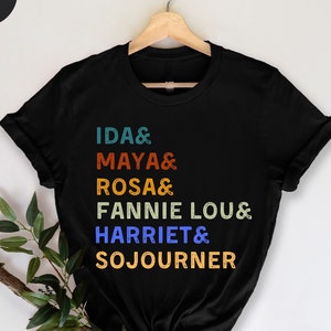 Ida Maya Rosa Fannie Lou Harriet Sojourner, Camisa de amante de libros, Camisa de lectura, Camisa de nerd de libros, Camisa literaria, Camisa de libros, Regalo de amante de libros