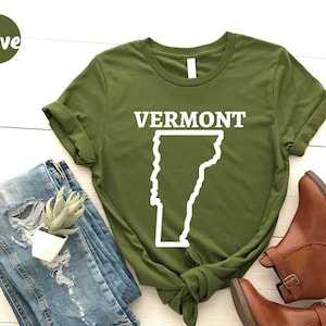 Vermont Shirt, Vermont Vacation Shirt, Vermont Gifts , Vermont Souvenir Tshirt, Vermont Map Silhouette , Vermont State, Vermont State Shirt