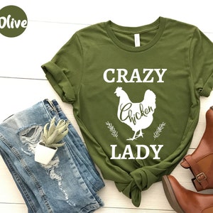 Camisa de dama de pollo loco, camisa de granja, camisa de chica de campo, camisa de granja, camisa de amante de pollo, camisa de dama de granja, camisa boho, chica de campo