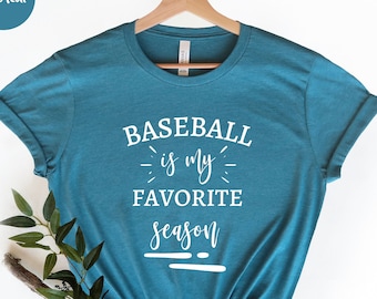 Il baseball è la mia stagione preferita, mamma del baseball, regalo del baseball, baseball carino, maglietta sportiva, amante del baseball, maglietta della mamma sportiva, maglietta del giorno del gioco,