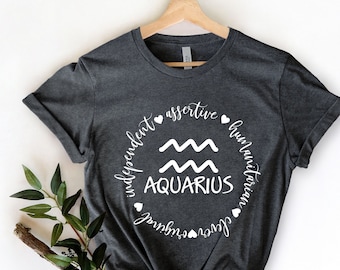 Aquarius Shirt, Aquarius Zodiac, Aquarius Gift, Zodiac Art Gifts, Aquarius Birth Gift , Gift for Aquarius, Aquarius Birthday, Aquarius Sign