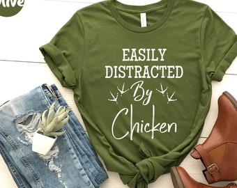 Leicht abgelenkt von Hühnern, Hühner Mama Shirt, Hühner Liebhaber Geschenk, Crazy Chicken Lady, Hühner Liebhaber, Hühner Shirt, Chicken Mom
