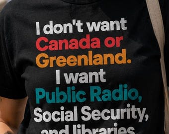 Public Radio Social Security Libraries Shirt, political statement tee, unisex cotton, multiple colors
