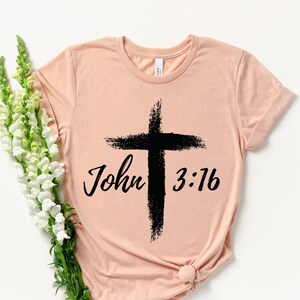 Christian Shirt - Faith Shirt - Religious Shirt - Christian Gift - Blessed Shirt - Vertical Cross - Church - Bible Verse Gift for Christian