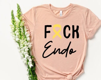 Endometriosis Shirt - Endo Strong - Endo Warrior Shirt - Yellow Ribbon - Endo Sister - Endo Awareness - Endometriosis Awareness - Endo Gift
