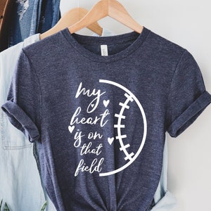 My Heart Is On That Field Football T-Shirt Moms Distressed My Heart Is On That Field Football T-Shirt Moms Distressed