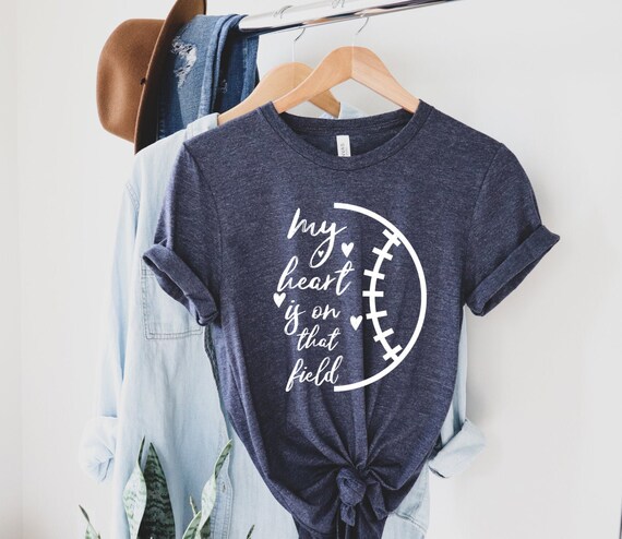 My Heart Is On That Field Football T-Shirt Moms Distressed My Heart Is On That Field Football T-Shirt Moms Distressed