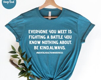 Geestelijke gezondheid is belangrijk shirt, motiverend shirt, angst shirt, psycholoog shirt, counselor shirt, depressie bewustzijn, geestelijke gezondheid
