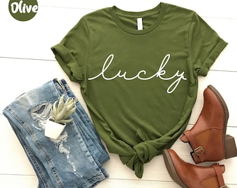 Lucky Shirt,  St Patricks Day Shirt, Lucky Gift Shirt, Shamrock Shirt, Lucky Irish Shirt, Irish Shirt, Cute St Pattys Shirt, St Patrick Tee,