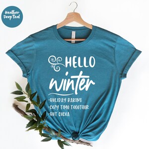 Hello Winter Shirt, Snowflakes Shirt, Family Winter, Holiday Tee, Noel Shirt, Christmas Winter , Gift Winter Shirt, Woman Winter Shirt,