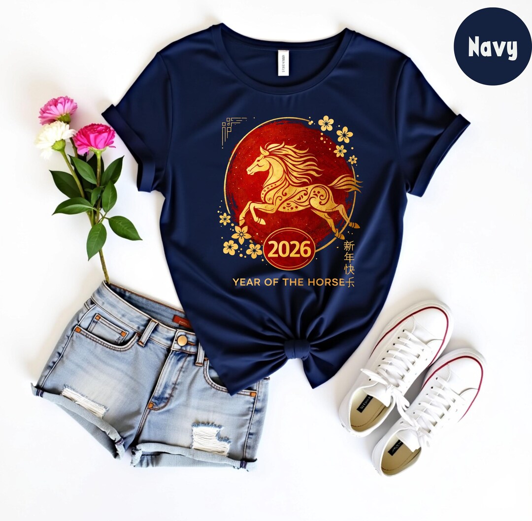 Chinese New Year 2026 Year of the Horse T-shirt Zodiac Lunar New Year ...