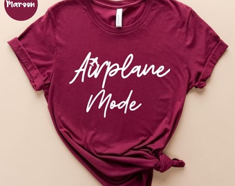 Chemise en mode avion - Chemise de voyage - Cadeau pour voyageur - Cadeau d'aventurier - Chemises de vol - Chemise de vacances - Vacances d'été - Pilote d'avion