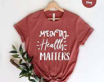 Mental Health Matters Shirt, Motiverend Shirt, Angst Shirt, Psycholoog Shirt, Counselor Shirt, Depressie Bewustzijn, Geestelijke Gezondheid