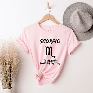 Scorpio T-shirt, Horoscopes Tee, Characteristic Tee, Zodiac Shirt, Scorpio Birthday Present, Zodiac Signs, Astrology Shirt, Gift for Scorpio