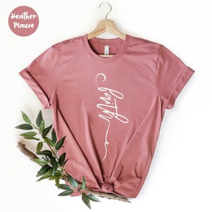 Faith Tshirt, Christian Shirt, Faith Shirt, Christian Apparel, Jesus is King, Faith Clothing, Vertical Cross, Faith Cross, Religious Shirt,