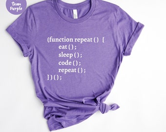 Eat Sleep Code Repeat, Web Entwickler T-shirt, Java Code Tee, Computer Science, Programmierer Shirt, Software Engineer, Java Programmierer
