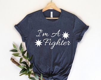 I'm a Fighter Shirt, Cancer Survivor TShirt, Breast Cancer Shirt,  Cancer Support, Cancer Ribbon Tees, Cancer Tee, Cancer Awareness Tee