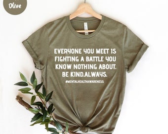 Mental Health Matters Shirt, Motiverend Shirt, Angst Shirt, Psycholoog Shirt, Counselor Shirt, Depressie Bewustzijn, Geestelijke Gezondheid