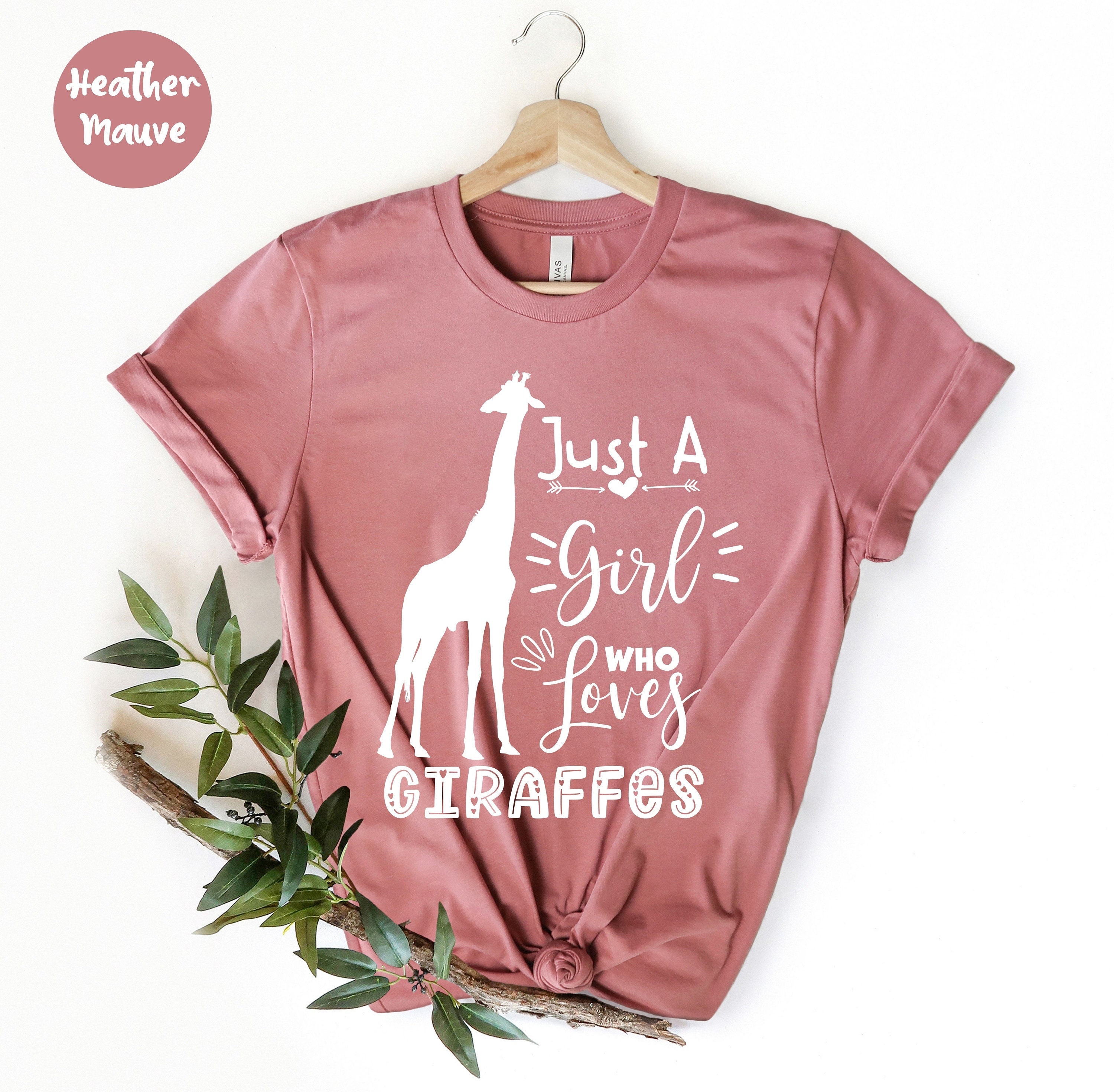 Blanches Womens Summer Giraffe T Shirt Funny Animal Graphic Tees Casual Short Sleeve Summer Cute Giraffe Printed T-Shirt Tops