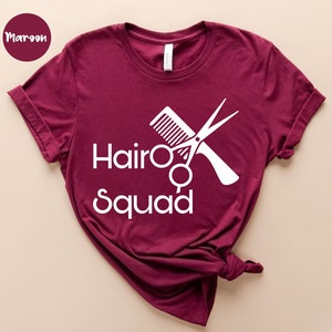 Chemise Hair Squad, chemise de coiffeur, chemise de coiffeur, T-shirt de coiffeur, cadeau de coiffeur, cadeau de coiffeur, cadeau de coiffeur