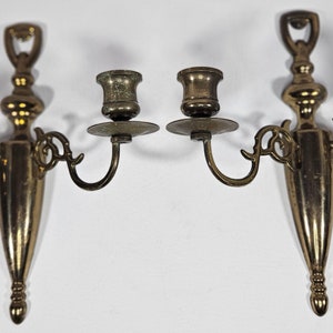 Beautiful vintage brass wall sconce candle holders