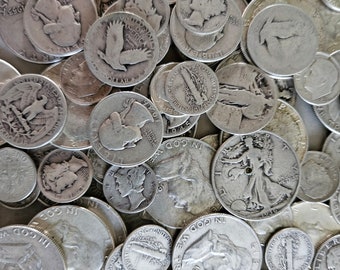 Bag of pre 1965 genuine US Mint 90% silver coins *details in description*