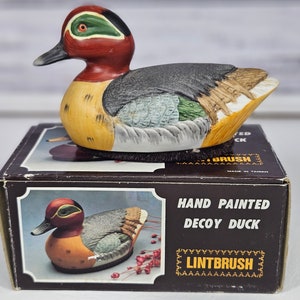 Vintage hand painted miniature decoy duck