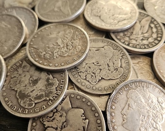 Genuine US Mint Morgan 90% silver dollar 1878-1904 and 1921 randomly selected