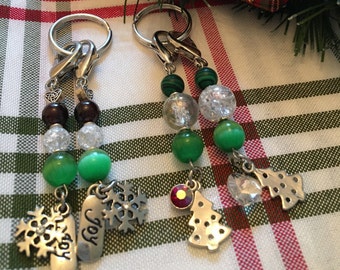 Sparkling Christmas Gemstone Charms
