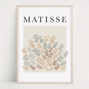 Henri Matisse Inspiration Print, DIGITAL DOWNLOAD, Papiers Découpés, Matisse Wall Art, Minimalist Print, Exhibition Poster, Wall Printable