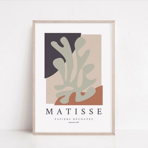 Henri Matisse Inspiration Print DIGITAL DOWNLOAD Papiers Découpés Matisse Wall Art Minimalist Print Exhibition Poster
