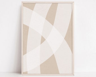 Beige Abstract Art Print, Modern Minimalist Decor (Digital Download)