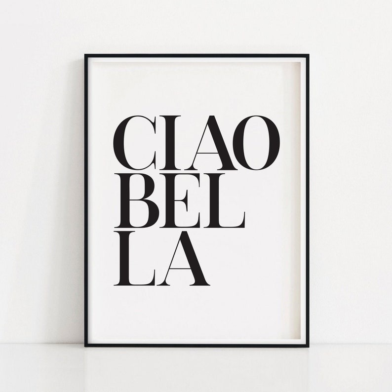 Ciao Bella Sign Fashion Print Fashion Wall Art Home Wall - Etsy