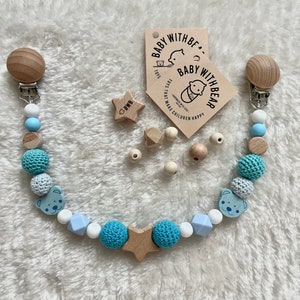 Stroller chain bear / Pram chain / Kinderwagenkette mit Bär/  Řetízek na kočárek medvidek