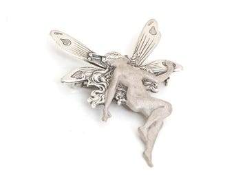 Jugendstil Silberfeen Brosche/Anhänger