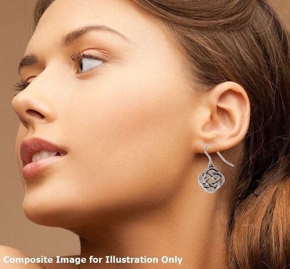Lugh's Knot Celtic Earrings View 2
