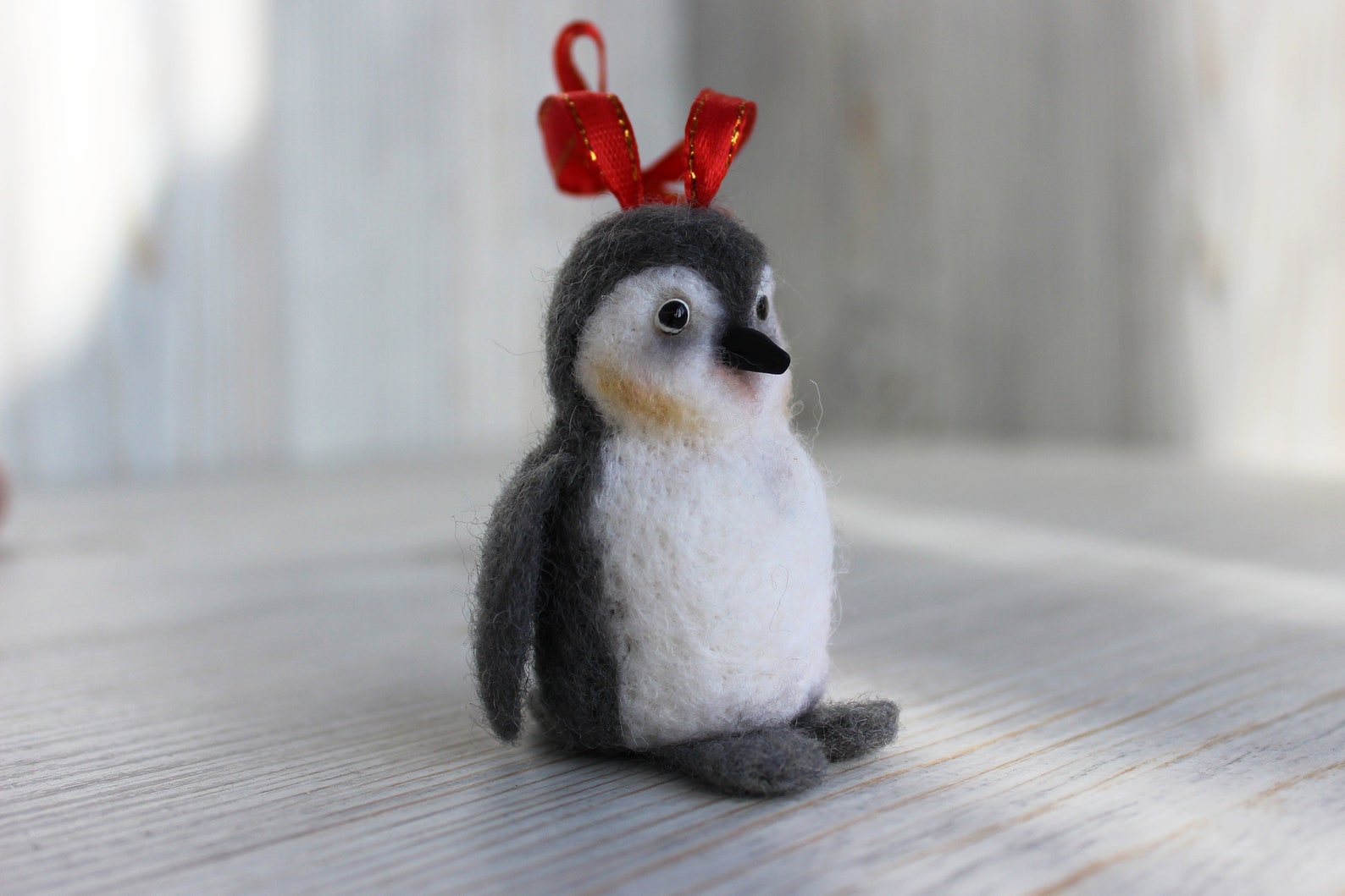Needle felted ornaments Penguin Christmas tree ornament Etsy