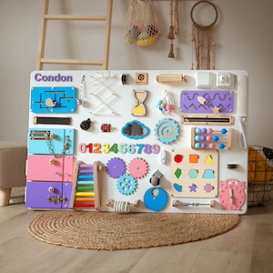 Kleinkind Busy Board: Montessori Sensorisches Spielzeug, Erster Geburtstag Geschenk